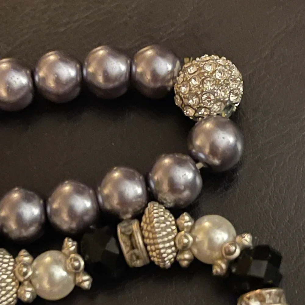 4 piece bundle elastic beaded bracelet assorted colors‎